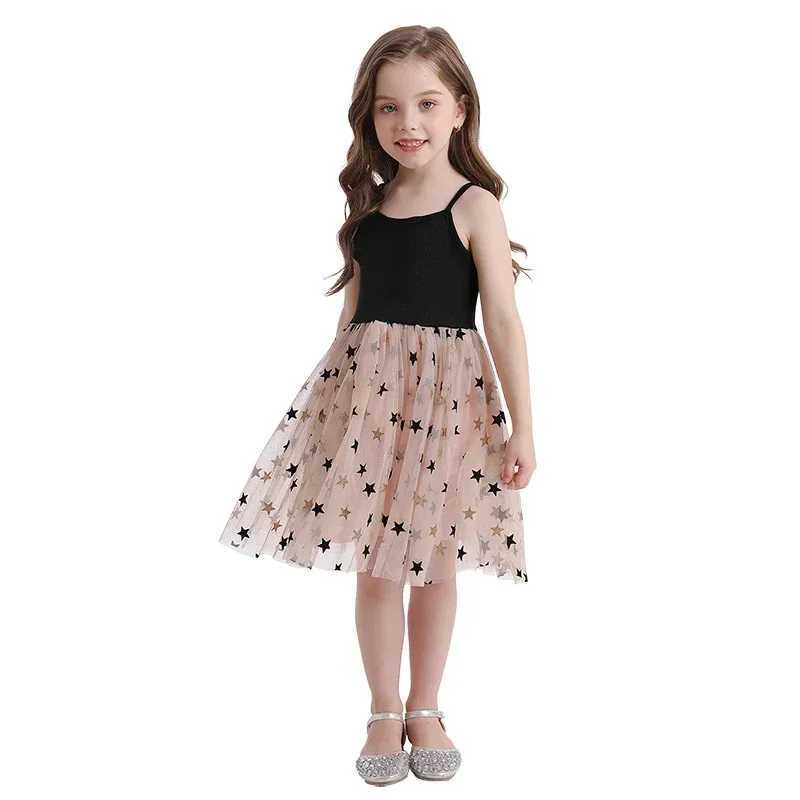 Little girl childrens summer dress polka illuminated pendant Tutu Princess Par birthday wedding childrens clothing casual dress W250111