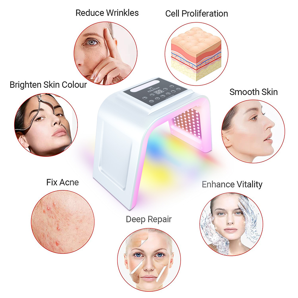 7 Colors LED Photon Mask Light Therapy PDT Lamp Beauty Machine Treatment Skin Tighten Facial Acne Remover Anti-wrinkle
