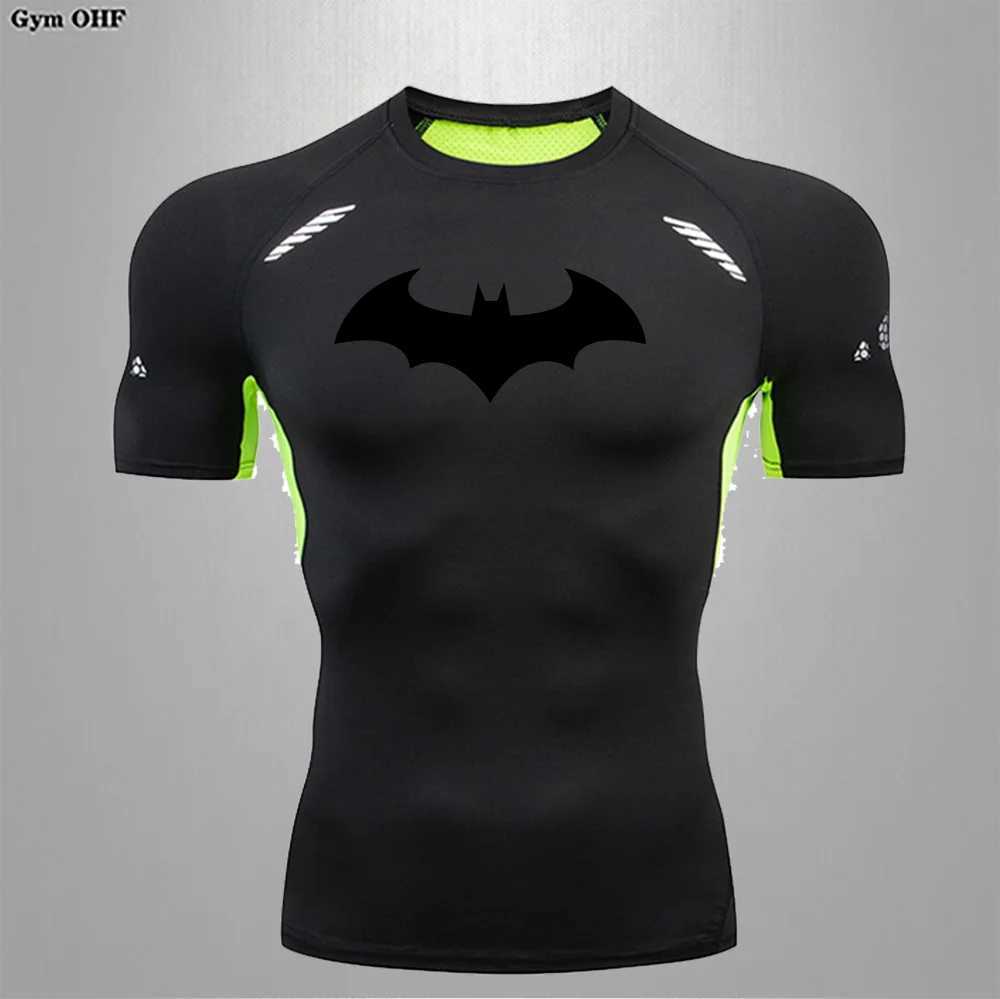 Mens Bat Compression Shirt Mens Long Sleeve Running T-shirt Sunscreen Second Breathable Fast Drying Rashgarda Top Sports W250111