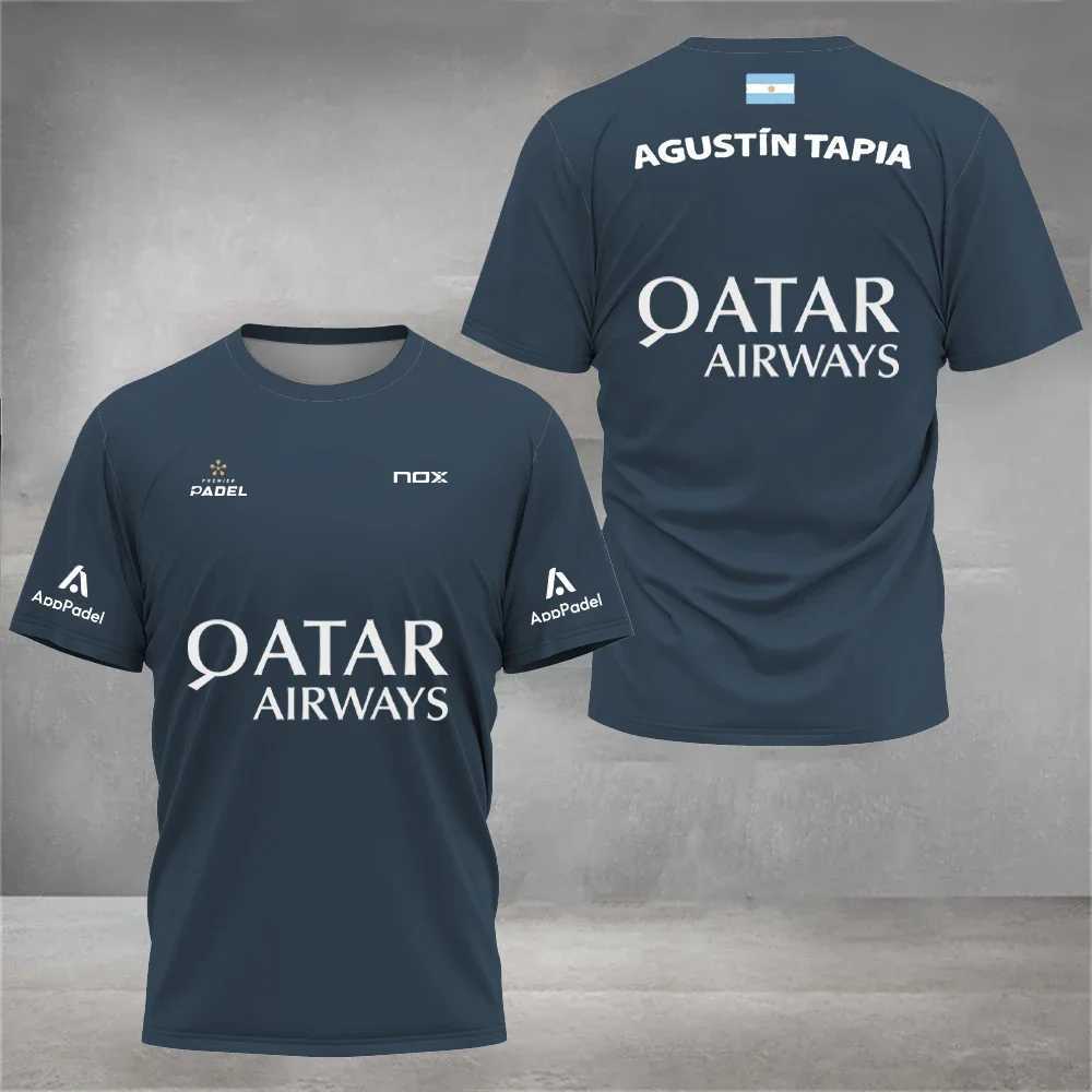 Cool Padel Breathable Short Sleeve Fitness Series Summer 3D Quick Drying Short Sleeve Street Mens New Padel Sports T-shirt W250111