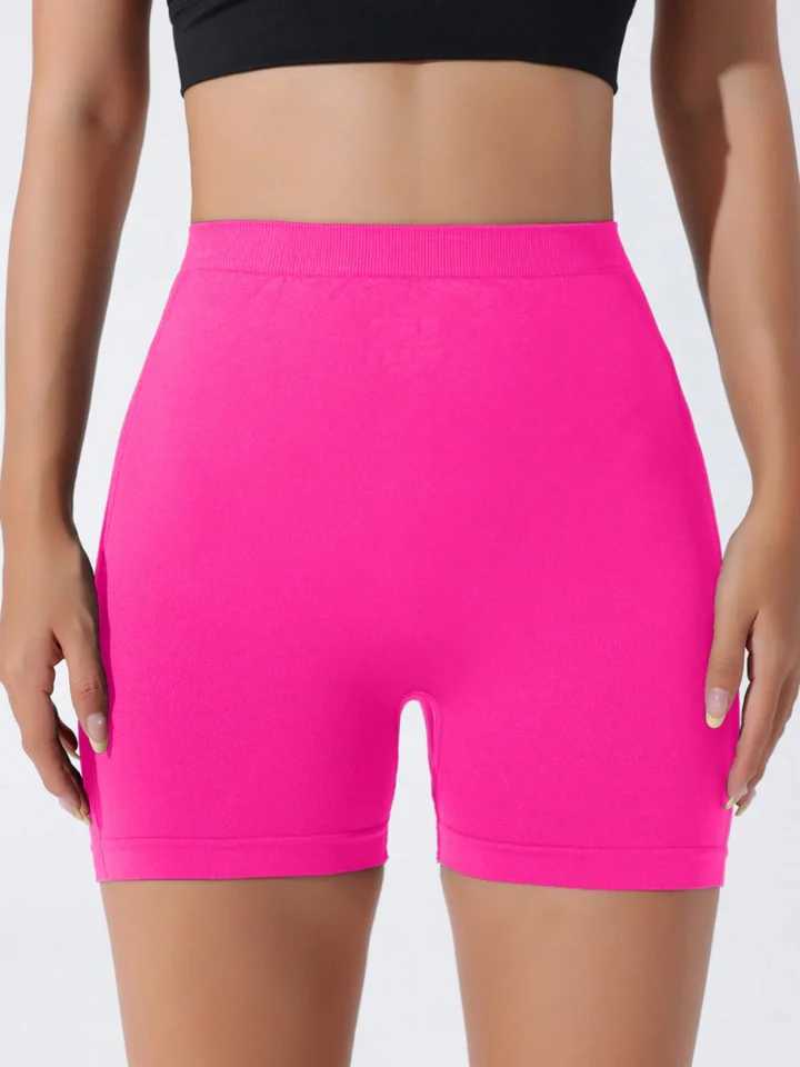 Seamless High Waisted Yoga Shorts From Europe And America Waist Tightening And Hip Lifting Fitness Pants Rear V-WaistXJ250111