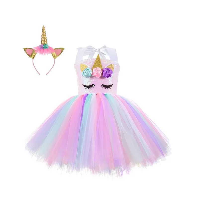 Princess girl Tutu dress set Pastel Flower baby girl birthday Par dress sheer childrens Halloween role-playing costume W250111