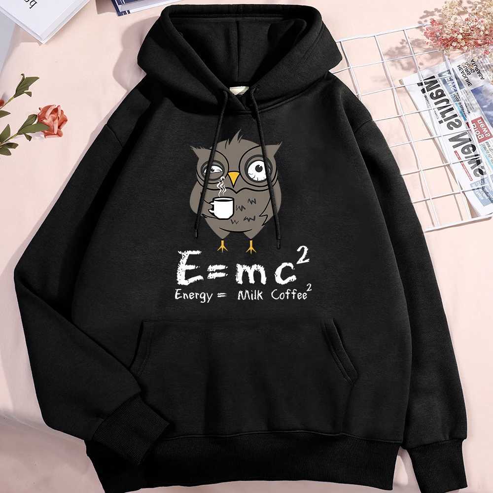Energy Milk Coffee Fun Formula Hoodie Mens Harajuku Hoodie Crewneck Hip Hop Sportswear Crewneck Loose Hoodie Sportswear W250110