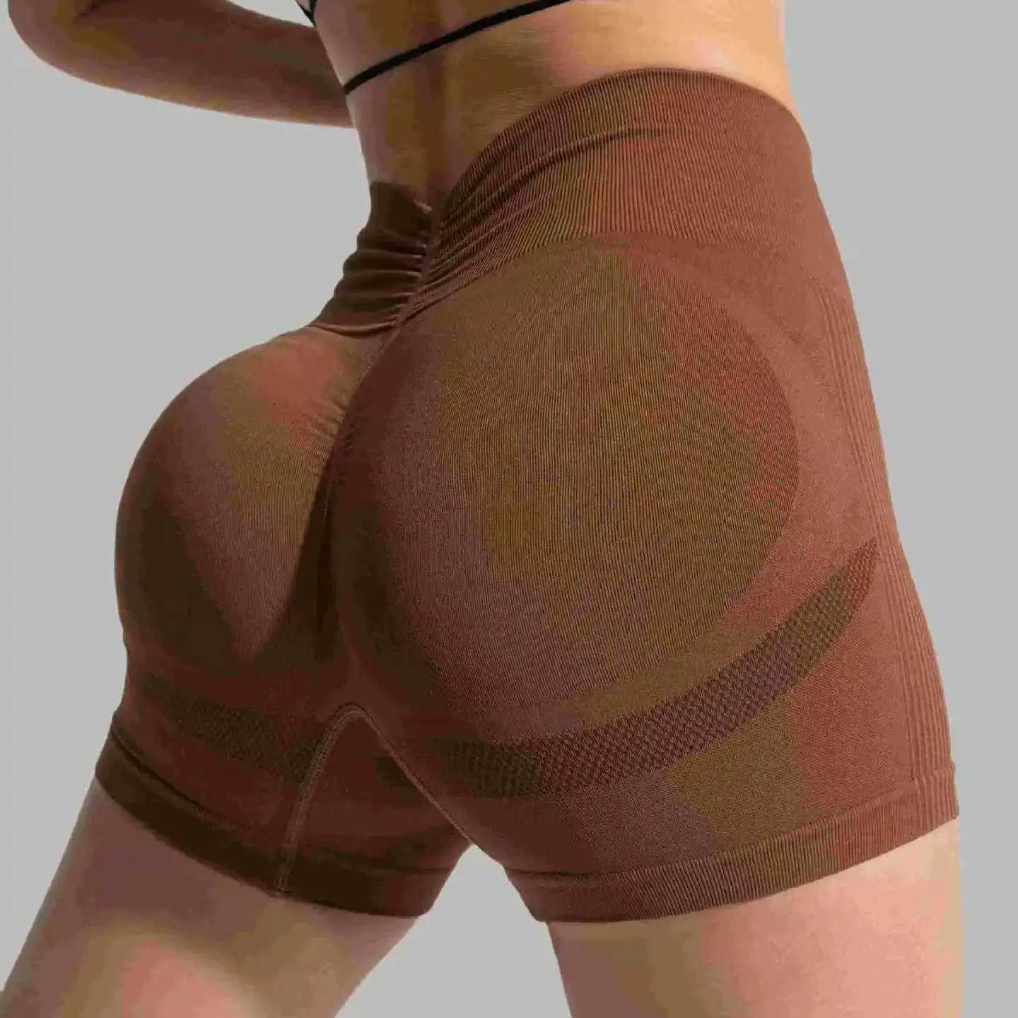 Womens Tight Seamless High Waist Yoga Pants Quick Dry Breathable Running Sports Fitness ShortsXJ250111