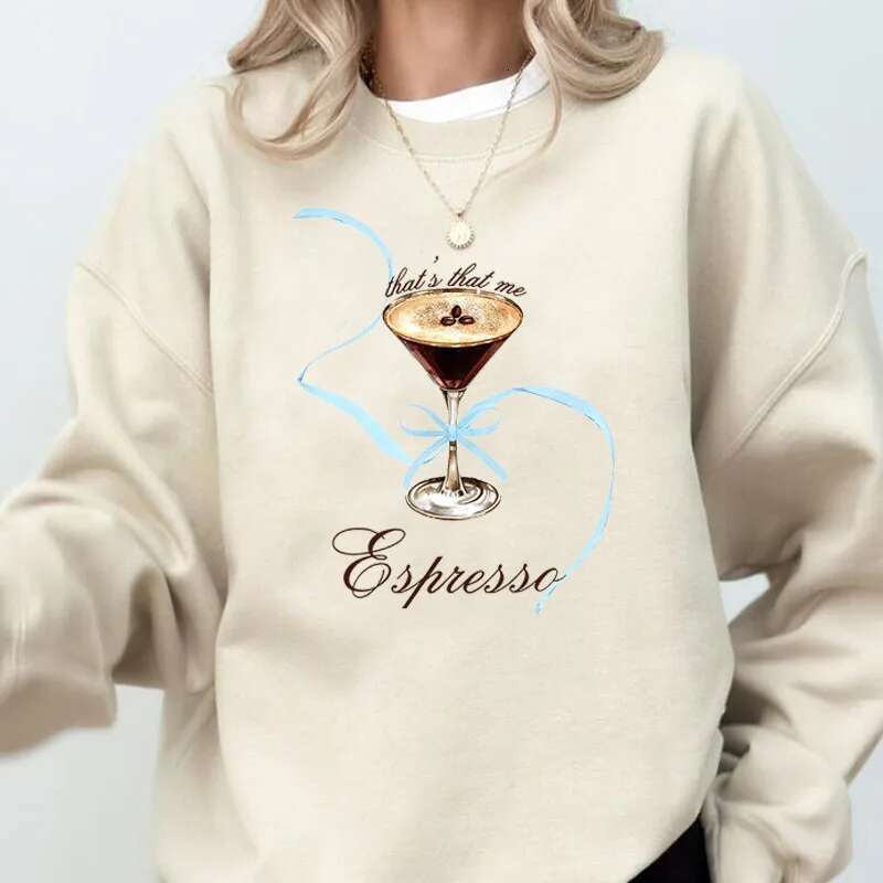 Sabrina Carpenter Espresso Hoodies Pullover Long Sleeve Graphic Crewneck Sweatshirts Haruku Y2k Autumn Women's Clothing