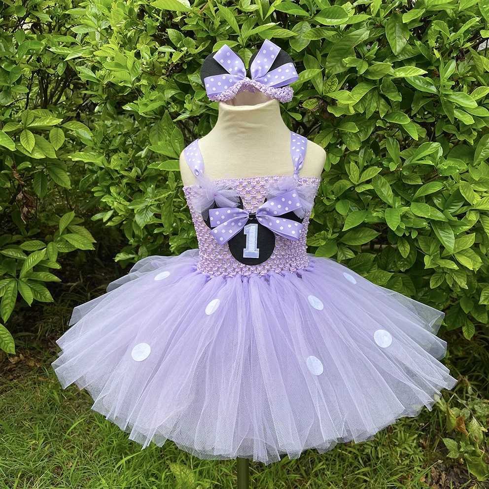 Cute baby red Tutu dress girl crocheted chiffon dress with polka dot bow and hair childrens birthday Par costume W250111