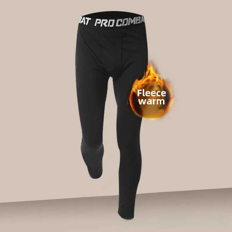 Mens Hot Plush Bottom Set Winter Thick Running Training Quick Drying Clothes Tight Sports Mens Sweatshirt Set W250111