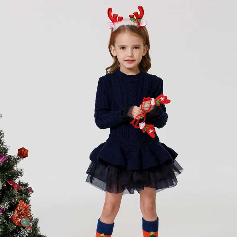 2023 Girls Christmas Dress Tutu Dress Winter Childrens Sweater Princess Par Clothing Autumn Childrens Sweater W250111