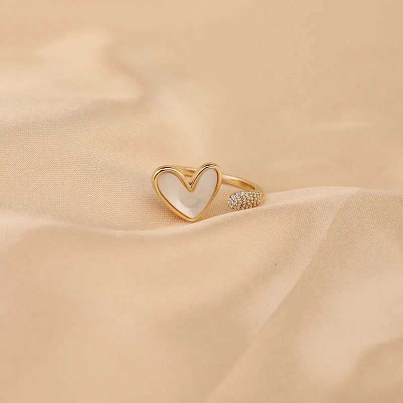 Exquisite Micro-paved Zircon White Open Ring For Women Fashionable Personalized Daily Accory Party Jewelry Birtay GiftXJ250110