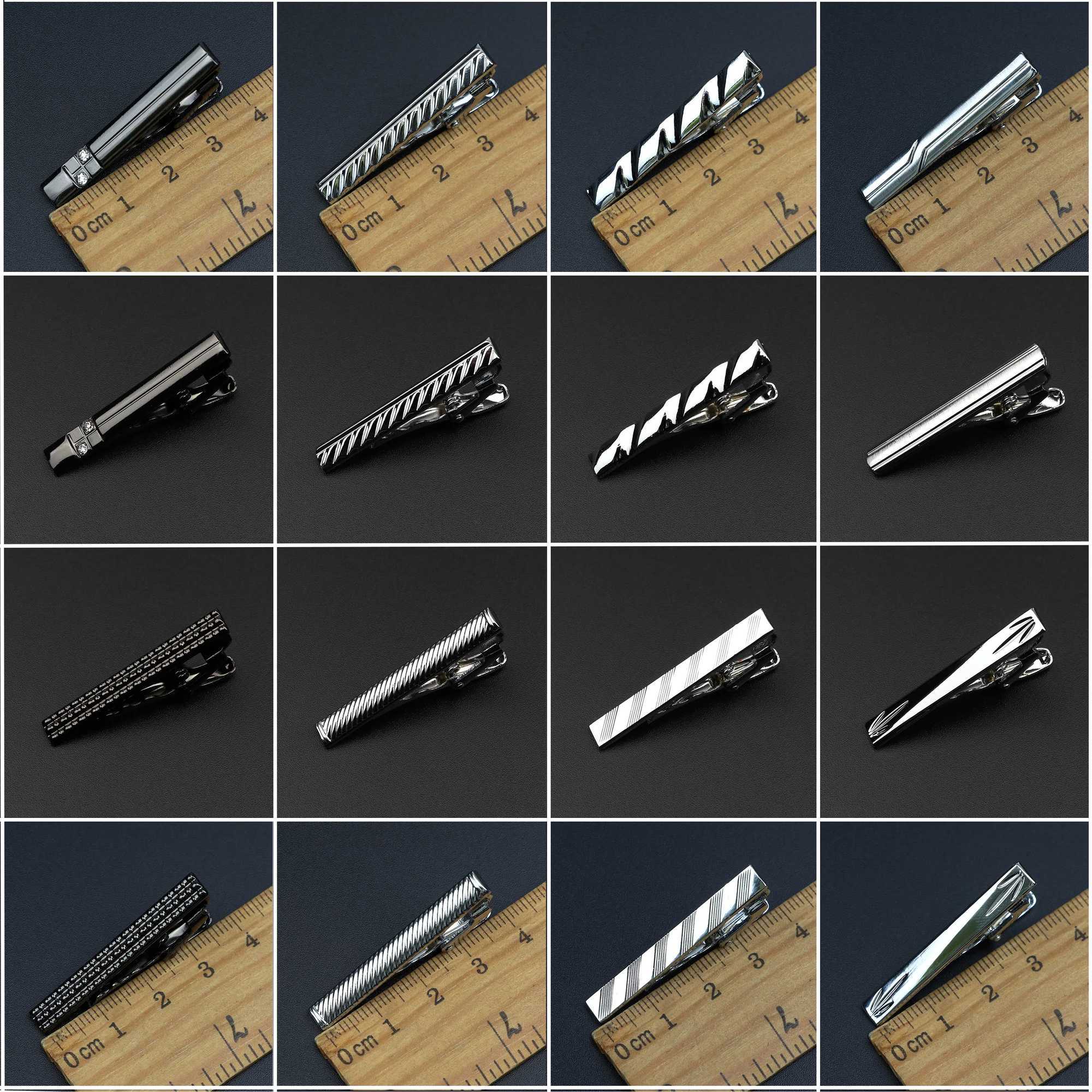 4cm New Simple Fashion Tie Clip Metal Exquisite Practical Pin Buckle Bushin Wedding Decoration High end Mens Gift W250111