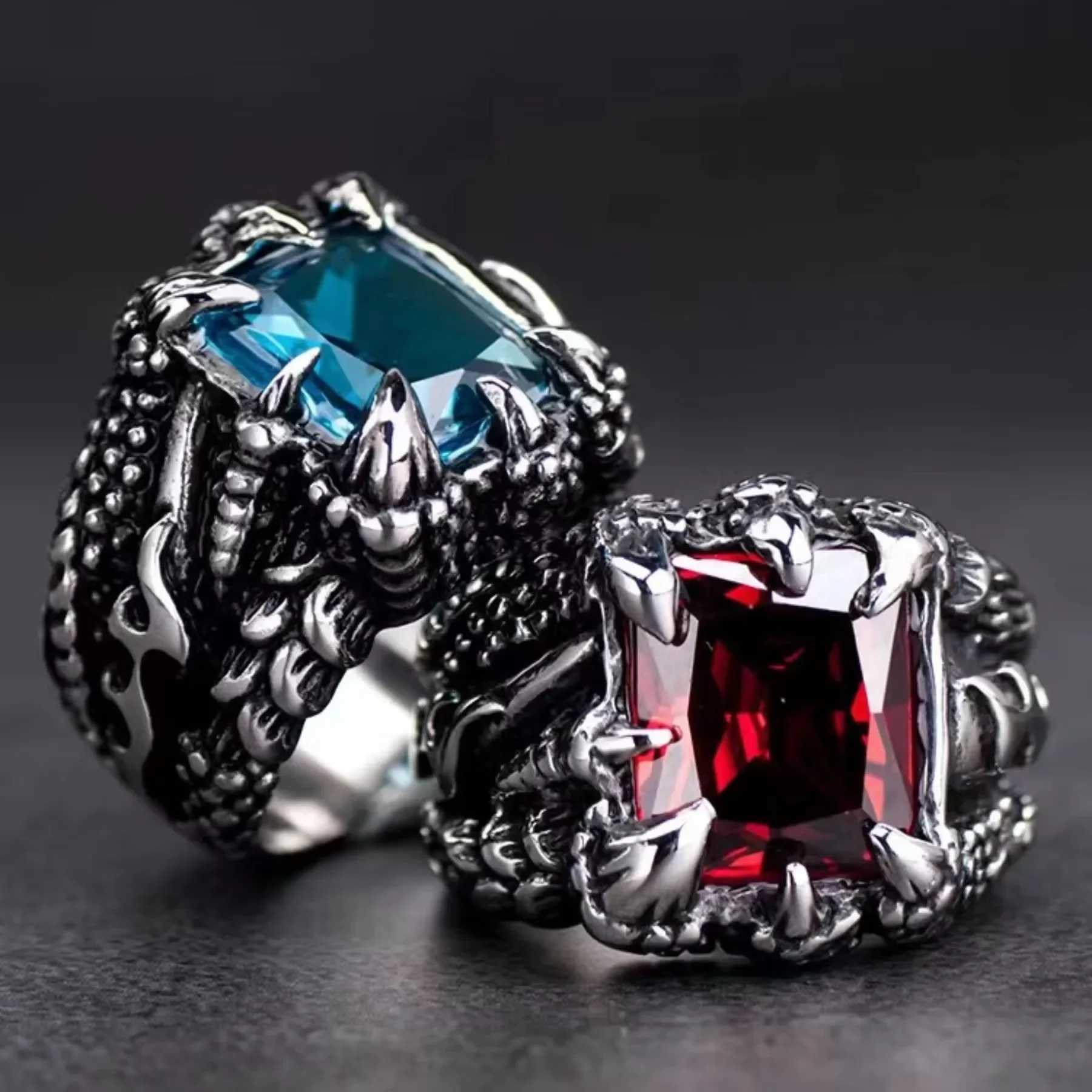 Best Sellers! Inlaid gemstones dragon cl ringXJ250110