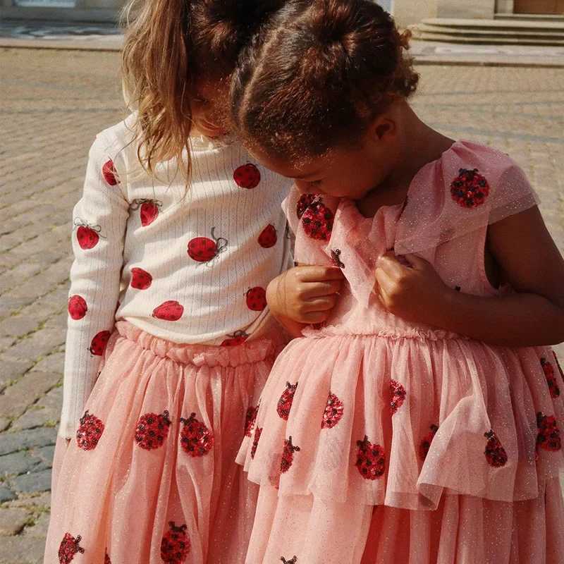 2024 New Girl Par Dress KS Mesh Glitter Christmas Dress Girl Princess Dress Tutu Skirts Casual Dress Childrens Clothing W250111