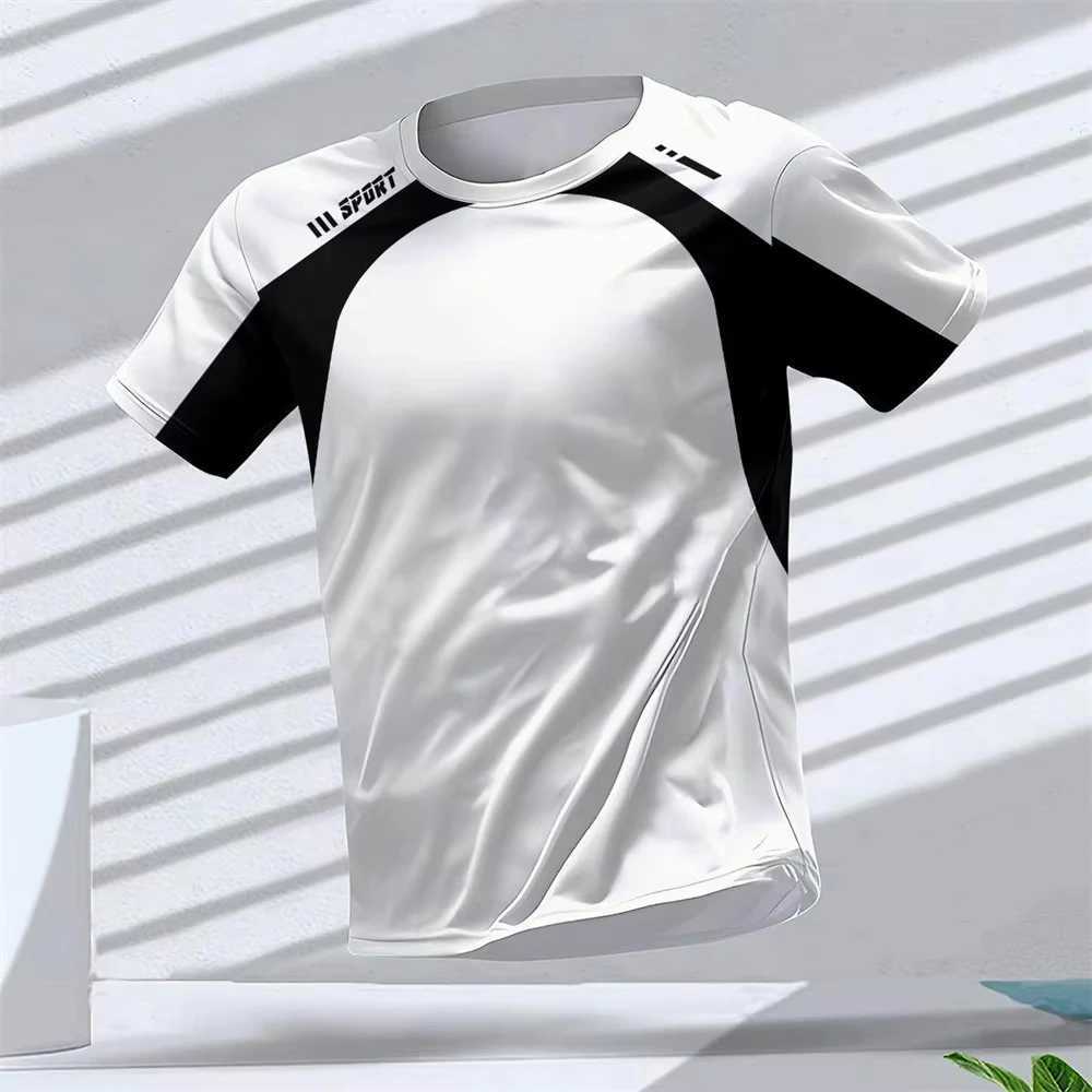 Gym Summer Quick drying Breathable Mens T-shirt Outdoor Running Fitness Short sleeved Casual O-neck Mens Gym Sweatshirt W250111