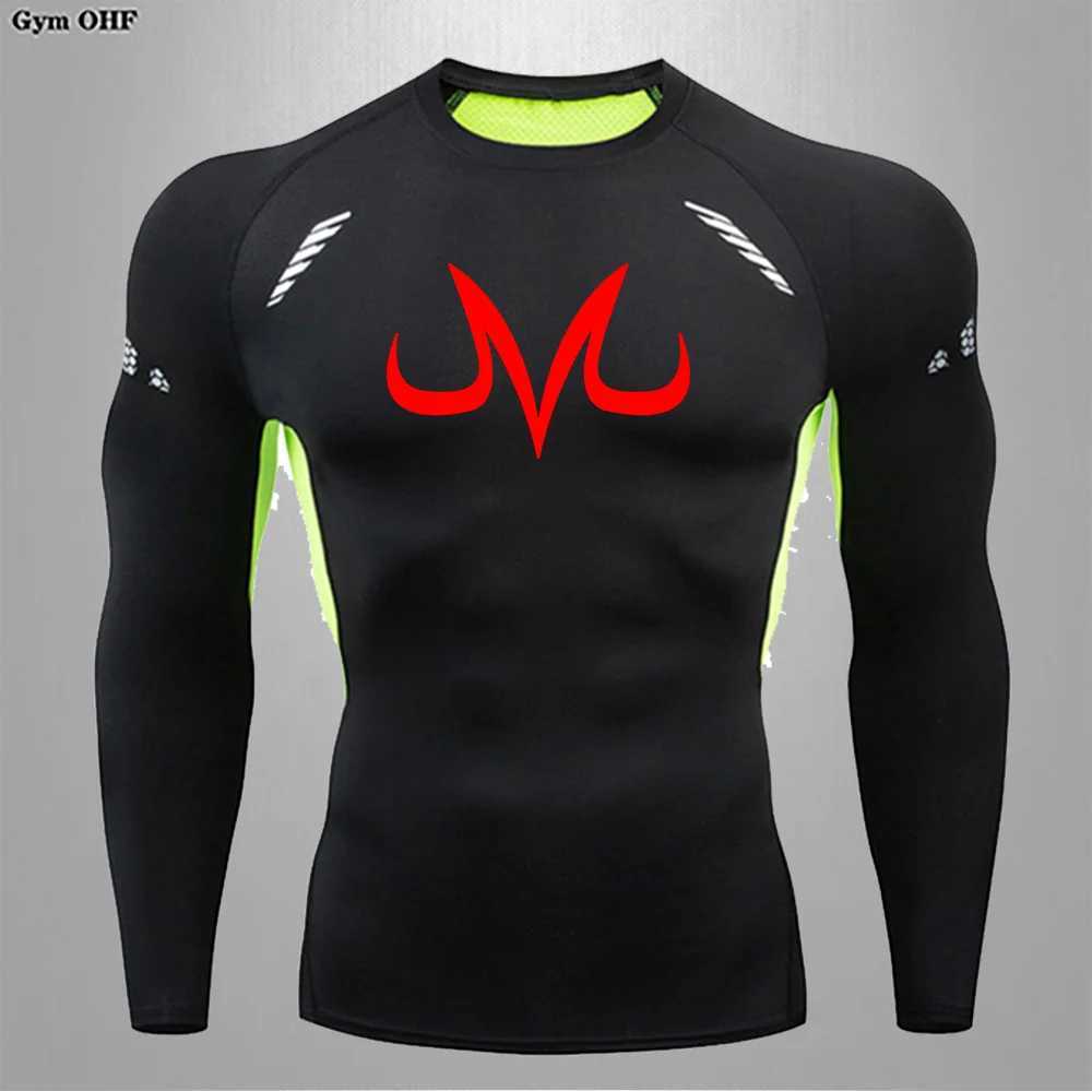Quick drying shirt mens compression T-shirt fitness top breathable gym sportswear mens running training T-shirt W250111