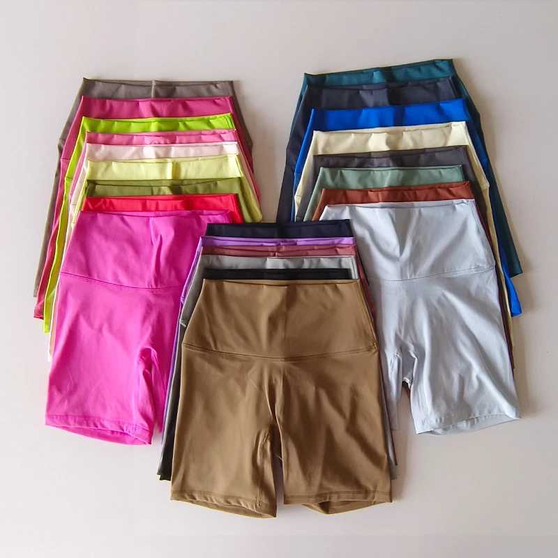 Women Sports Shorts High Waist Yoga Shorts Slim Fit Butt Lift Gym Running High Elastic Nylon ShortsXJ250111