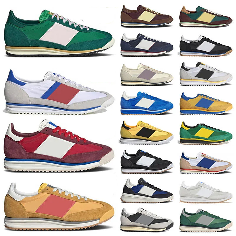 Designer Low SL72 Vintage Leather Causal Shoes Womens Mens Fashion Trainers Sea Salt Core Black White Utility Yellow Royal Indigo SL 72 RS RTN Loafers Sneakers