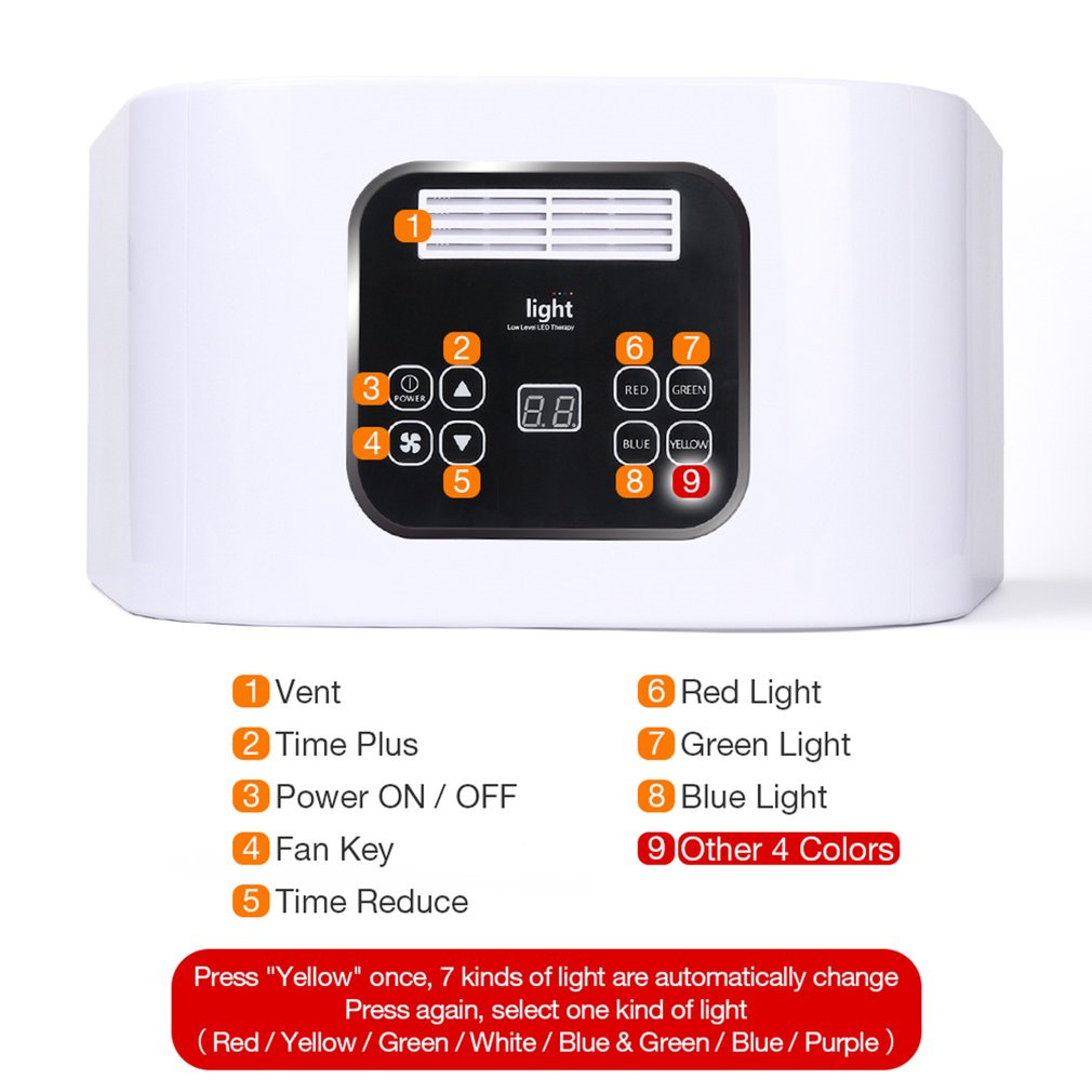 7 Colors LED Photon Mask Light Therapy PDT Lamp Beauty Machine Treatment Skin Tighten Facial Acne Remover Anti-wrinkle