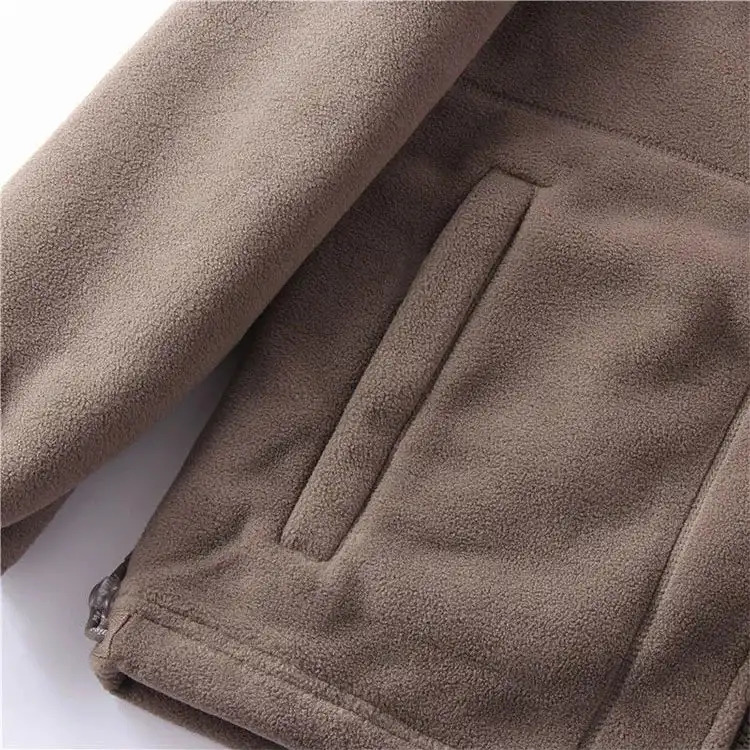 Mens Double Layer Fleece Jacket Warm Men Plush Thickened Doublesided Full Zip Polar Autumn Winter Casual Coat 250107