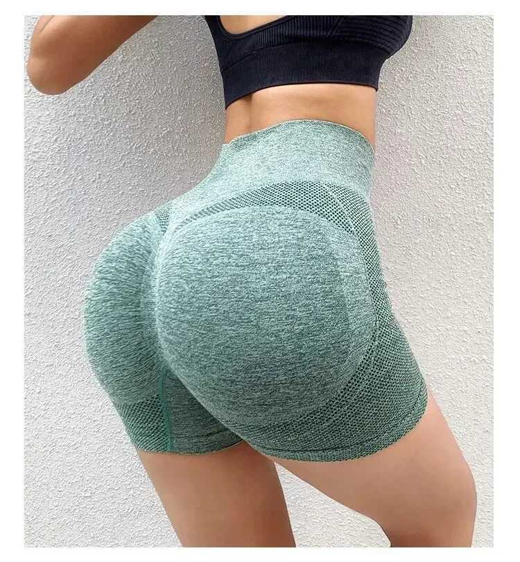 Yoga Shorts Cross-border Honey Buttocks Sports High Waist Abdomen Stretch Tight-fitting Anti-glare Quick-drying FitnessXJ250111