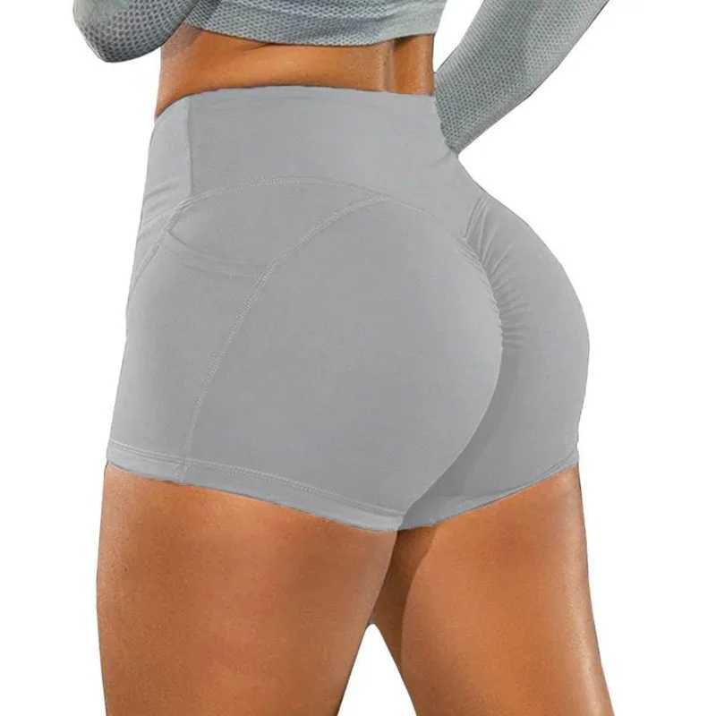 Sportswear Woman Gym Yoga Shorts High Waist Lifting Push Up Tight Short Sports Pocket Fitness Lady Seamless Yoga Workout ShortsXJ250111