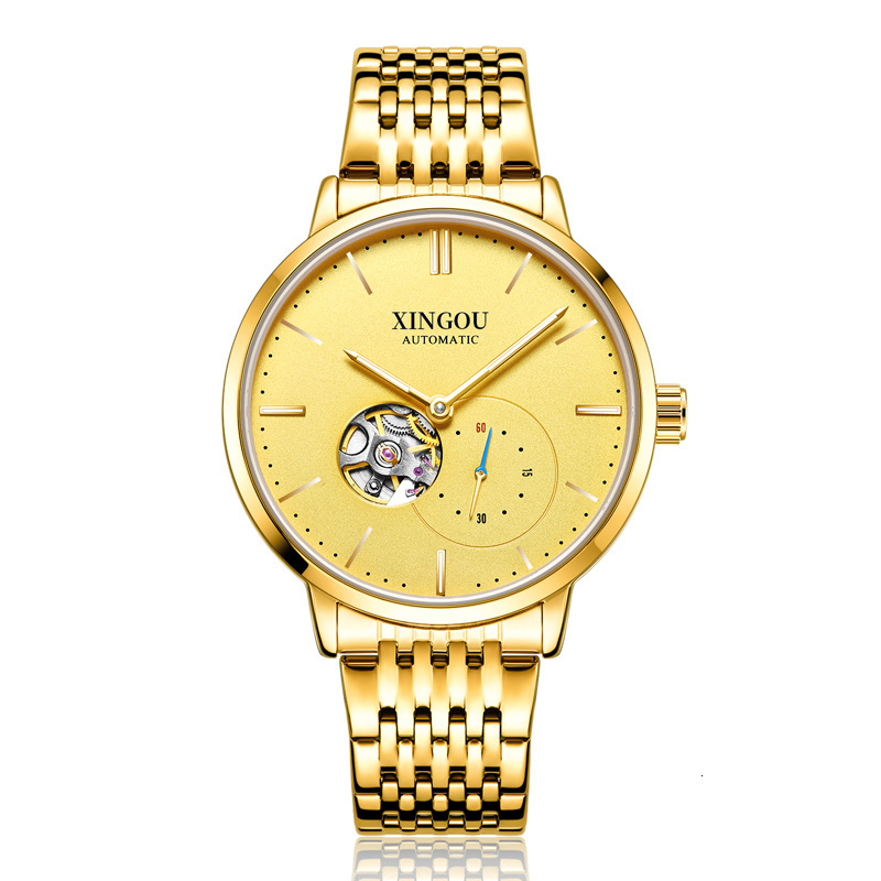 High-End Minimalist Tourbillon Automatic Mechanical Watch for Men with Night Glow and Waterproof Feature
