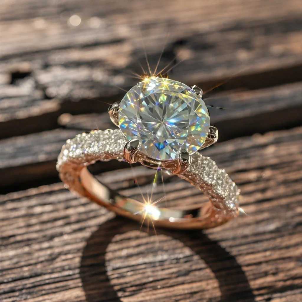 Linyin Cluster - style ladys diamond ring. Exquisite craftsmanship like a blooming flower. Sparkles and adds elegance.