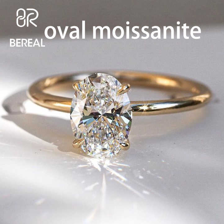 Professional Factory Rings Vvs Moissanite For Women 10K 14K 18K Solid Gold Lab Grown Diamond Engagement Ring