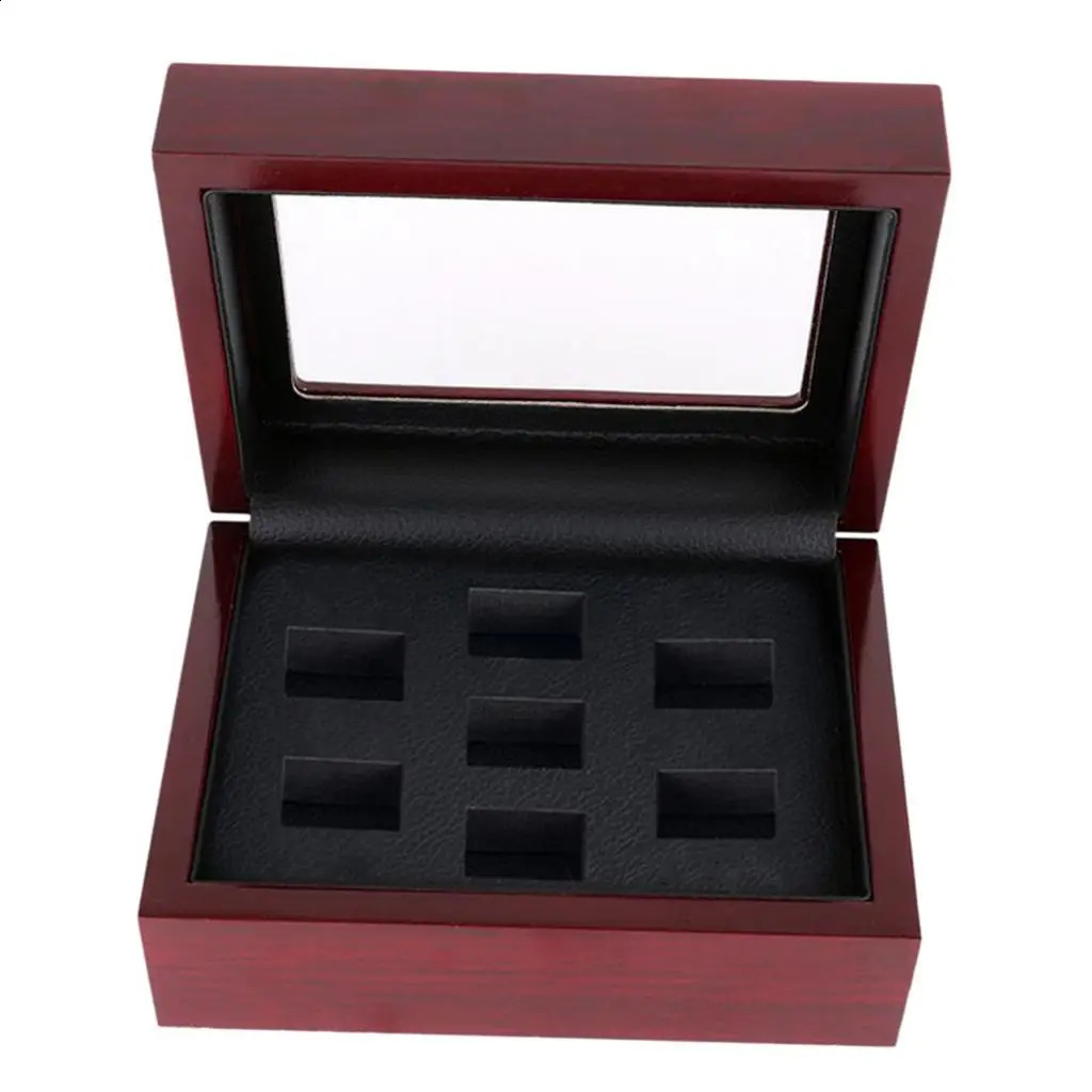 Wooden Jewelry Gift Collection Box Fashion Display Showcase Championship Ring Lady EarChip Storage Holder 250106