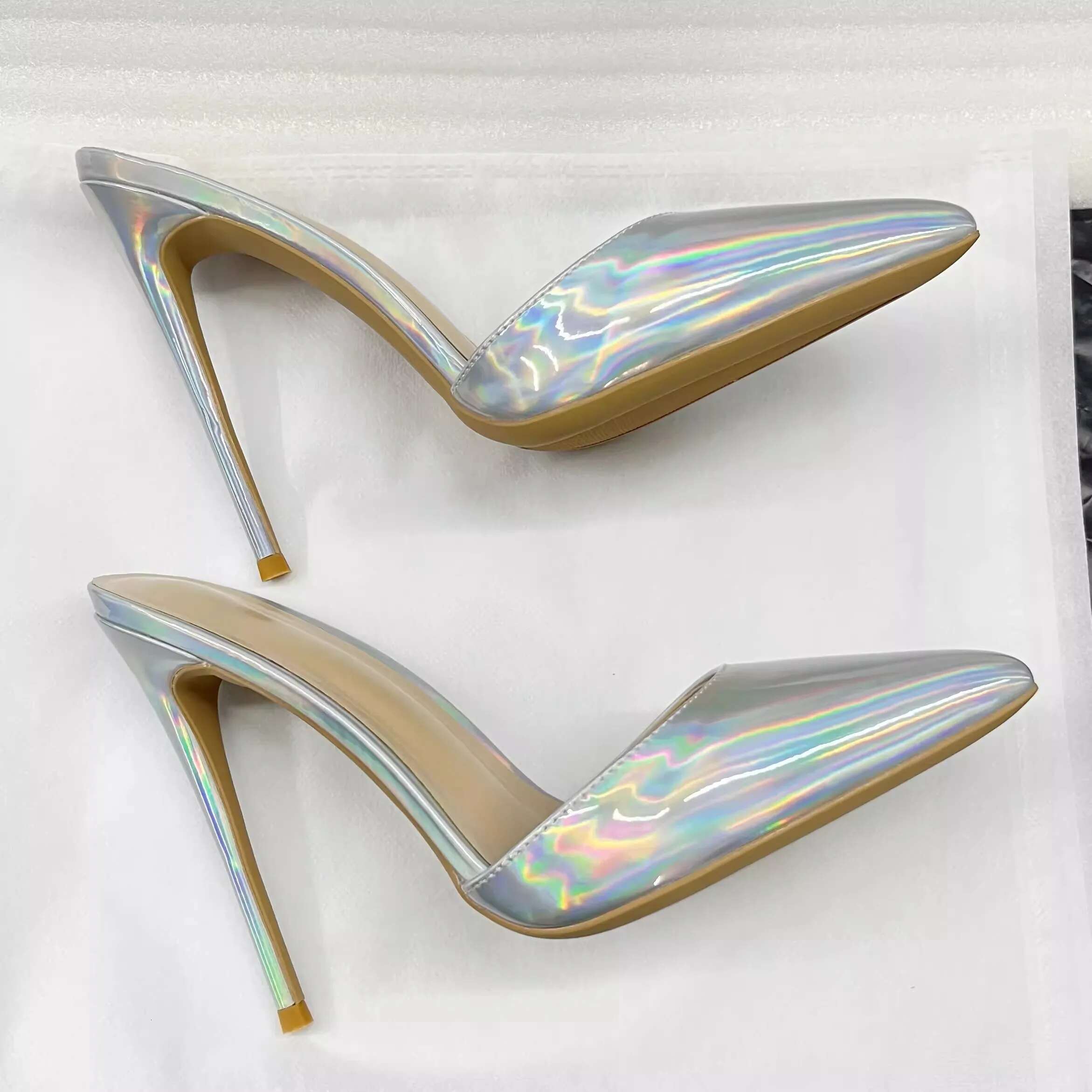 New Pointed 10 Cm Mule For Women With A Distinctive Style, Wearing Ultra High Heel Half Slippers Externally