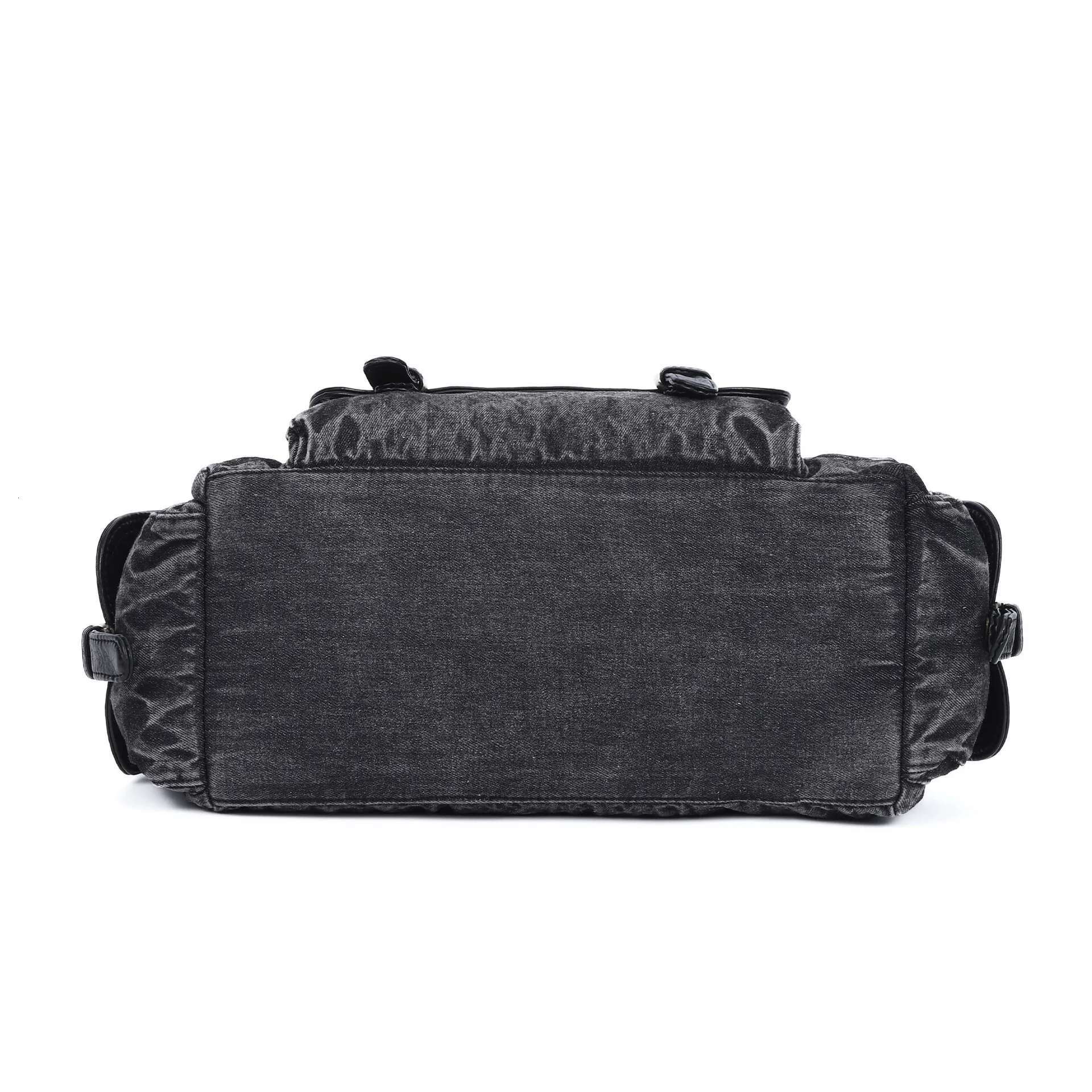 Angelkiss Women Handbags Satchel Top-Handle Denim Bag Large Dumpg Fabric Shoulder Bags Phone Money Pack