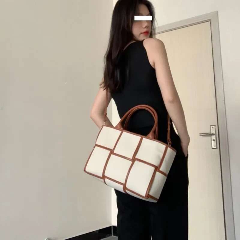 Jamhoo Woven Totes Designer Canvas Handbag Large Capacity Jeans Tote Bag Autumn Winter Shoulder Bags For Women Bolsa