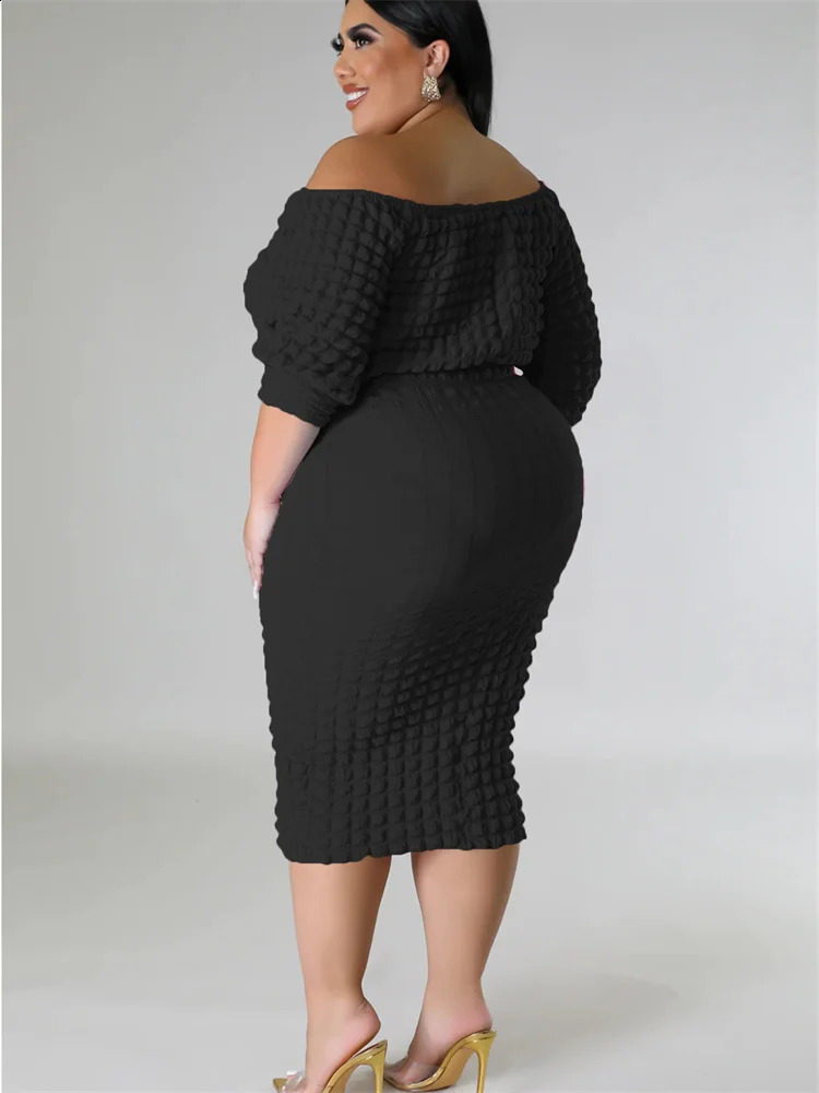 Wmstar Plus Size Dress Sets Clothing Two Piece Set Crop Office Top Skirts Summer In Outfits Wholesale Drop y250122