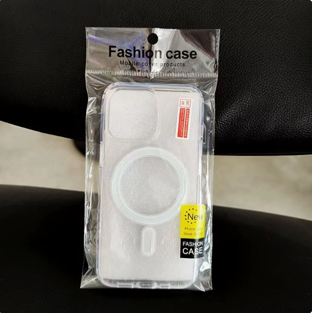 iPhone 2025 Transparent acrylic shock-proof case - Transparent, MagSafe compatible with multiple models Pack of 3