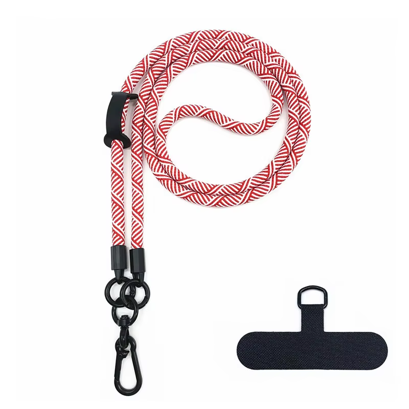 Factory Custom Roust High Quality Customized Color Phone Lanyards Stylish Unique Metal Hooks Roust High-Assistance Badge Holder Accessories