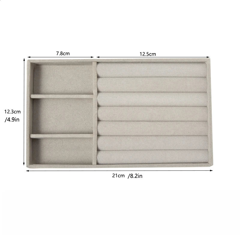 4pcs s Fashion Portable Velvet Jewelry Ring Jewelry Display Organizer Box Tray Holder Earring Jewelry Storage 250106