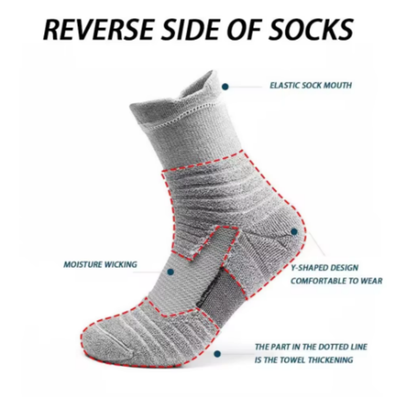 3pairs/Lot Men's Socks Compression Stockings Breathable Basketball Sports Cycling Socks Moisture Wicking High Elastic Tube Socks