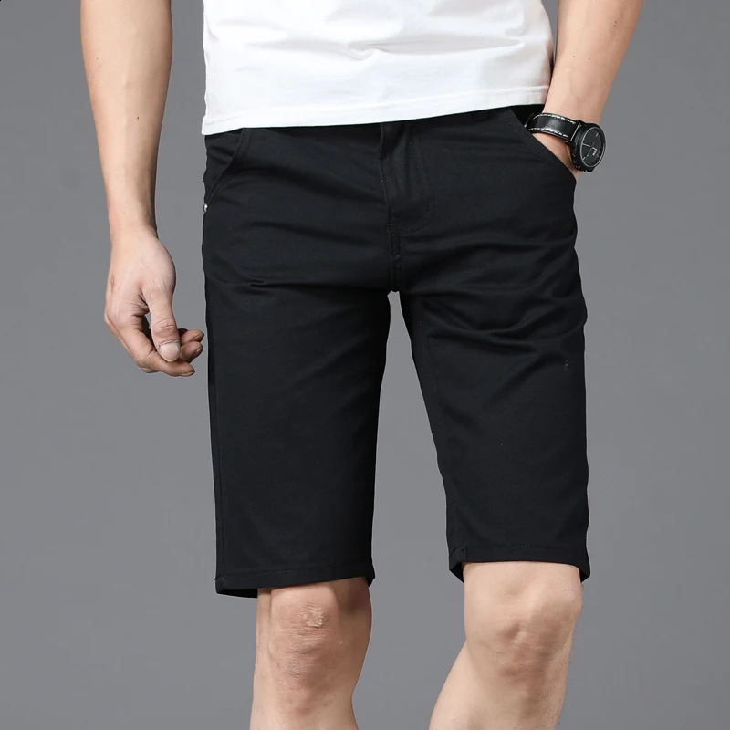 2024 Summer Thin Casual Shorts Mens Big Pocket Pants Fashion Straight Slim Male Knee Length Beach 250103