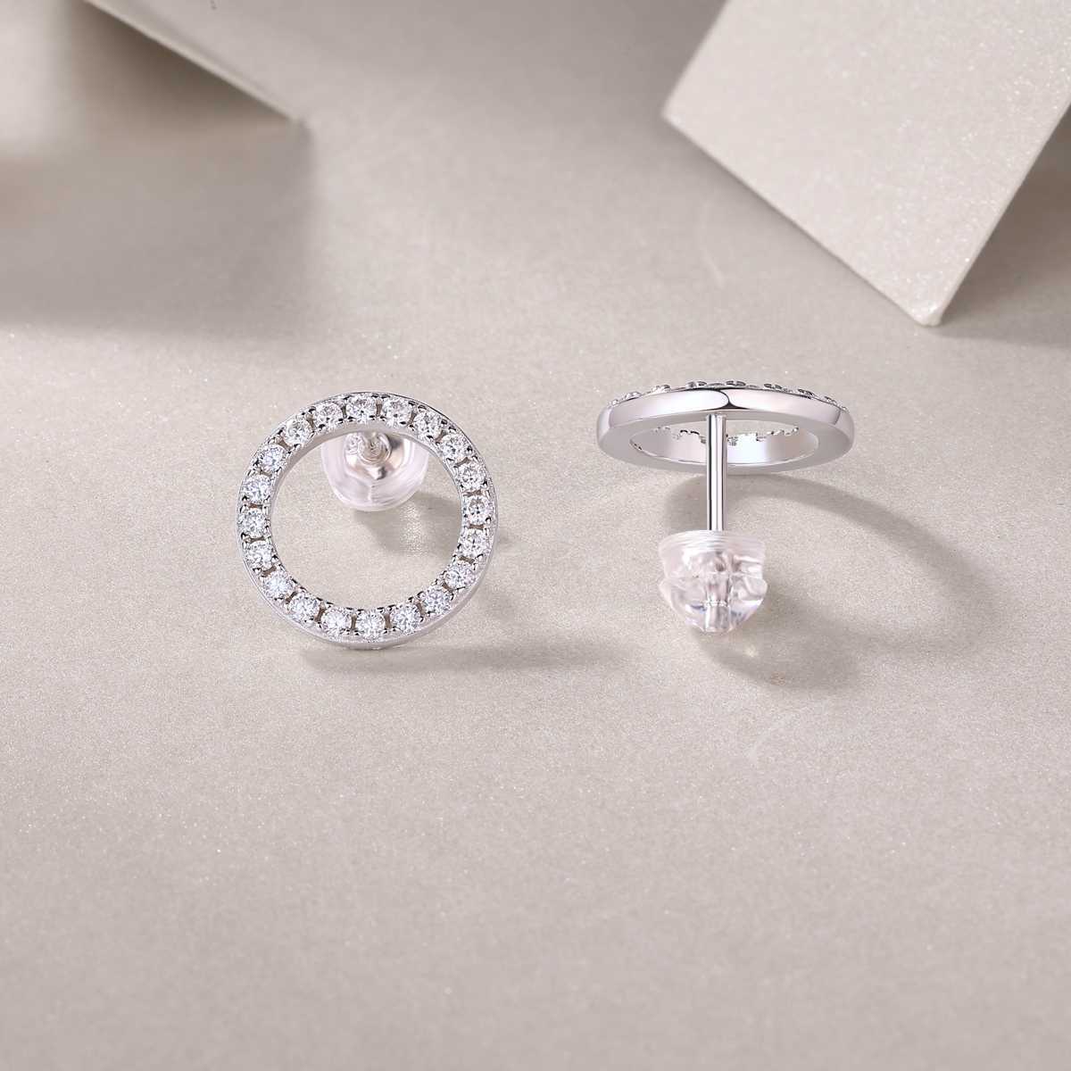 925 Silver VVS Moissanite Diamond Stud Earrings Wedding Jewelry Engagement Gift Earrings