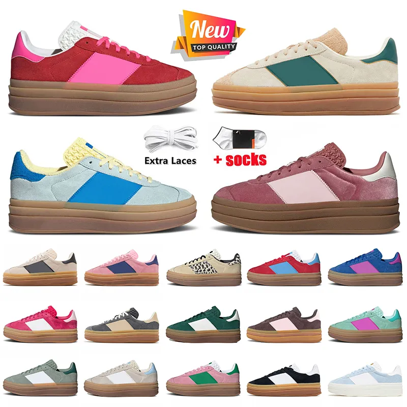 Top Fashion Luxury Platform Designer Casual Shoes Women Collegiate Red Lucid Pink Green Leopard Black Gum Crimson Velvet Leather Sneakers Womens Girls Trainers