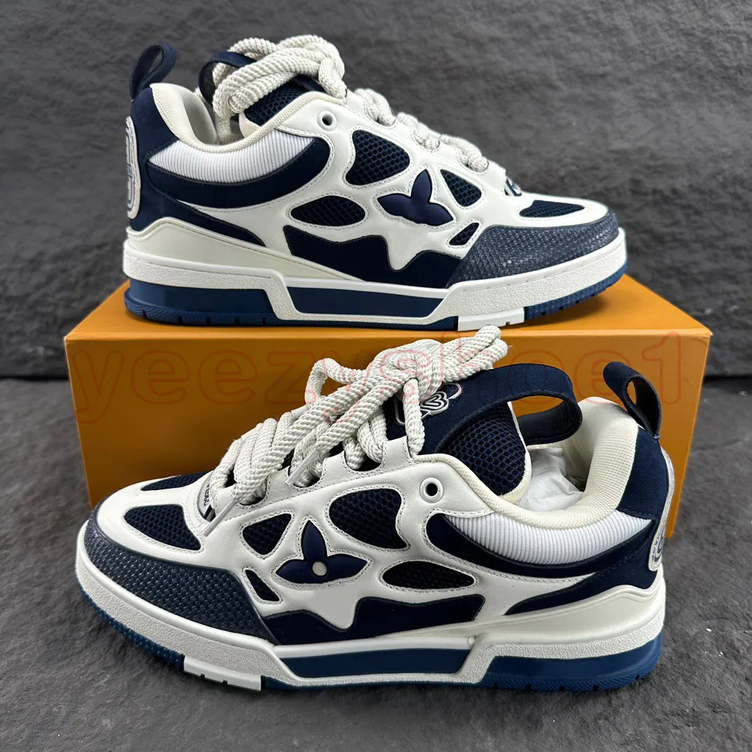 Skate sneakers luxury mens trainers sneaker casual runner shoe outdoor leather flower skates tennis women fashion men shoes size 3545 J251127