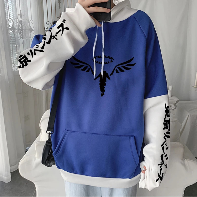 Anime Tokyo Revengers Patchwork Print Hooded Plus Size Hoodie Men Women Sweatshirts Harajuku Autumn Warm Streetwear Pullover 250106