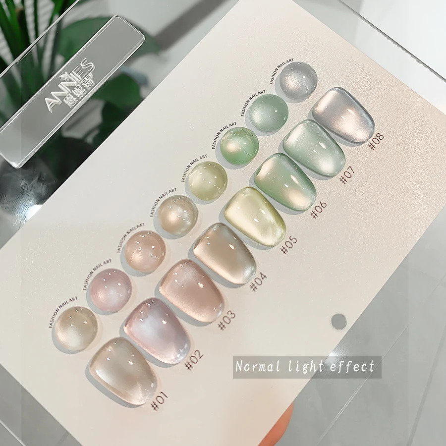 10ml Glass Bead Moonlight Cat Eye Magnetic Gel Nail Polish Set 8 Colors Semi Permanent Soak Off UV LED Salon varnish DIY Girls 250107
