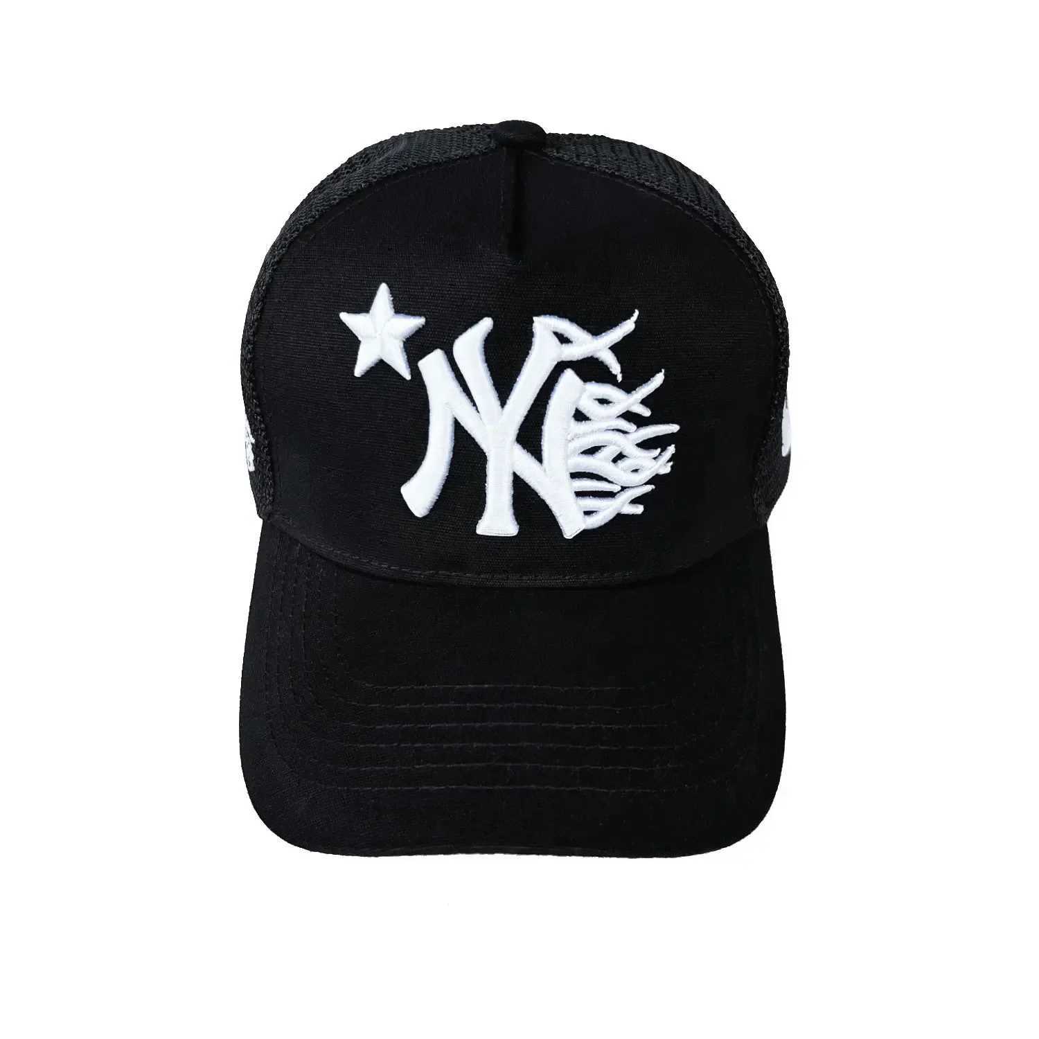 Ball Caps 2024 New Mens Baseball Hat Embroidered Letter Face Mesh Curve Eaves High Quality Summer Sports Sun Visor Otaku H250113