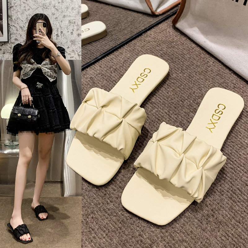 hot free shipping designer Sandals for woman 2025 new Minimalist Solid Classics breathable and fashionable Daily Outfit flat white green