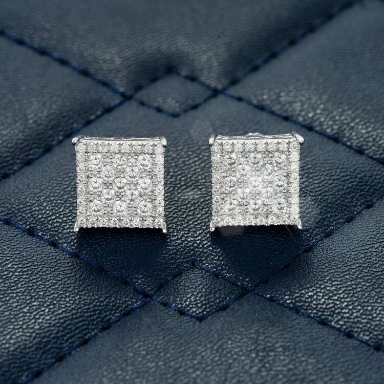 Trendy Moissanite Stud Perfect Gift Weddings and Anniversaries VVS Clarity Dia Earrings for Sale