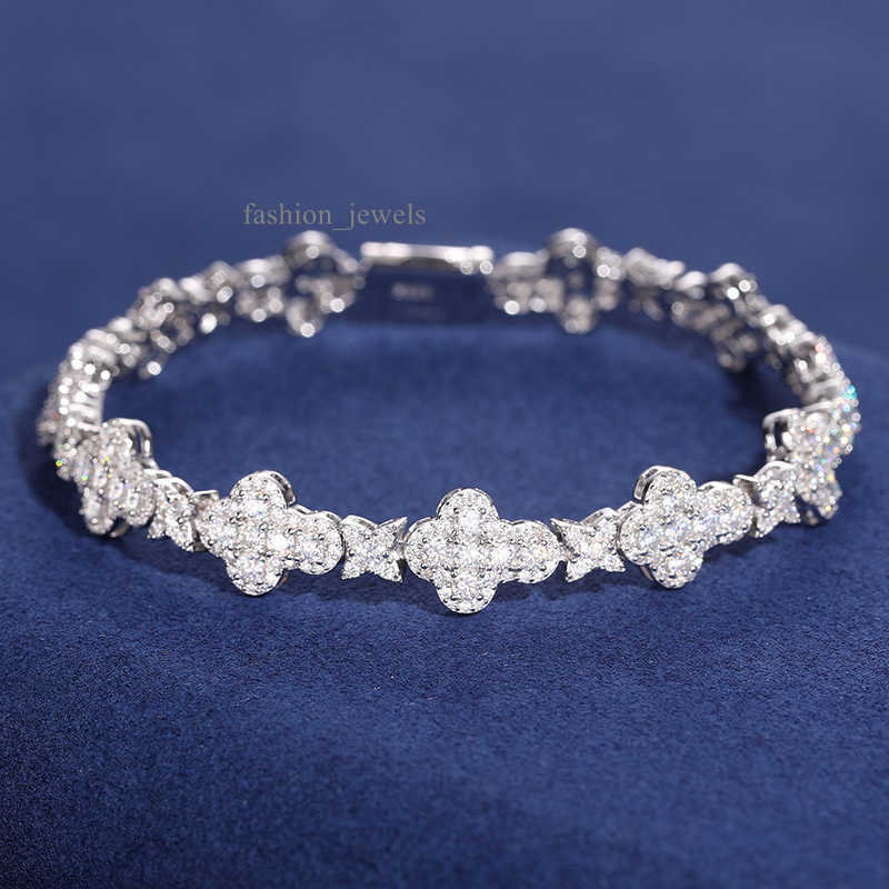 Lab Grown Sterling Sier Gra Certified Pass Dia Tester Fine Jewelry Moissanite Cross Bracelet For Men Free door-to-door delivery