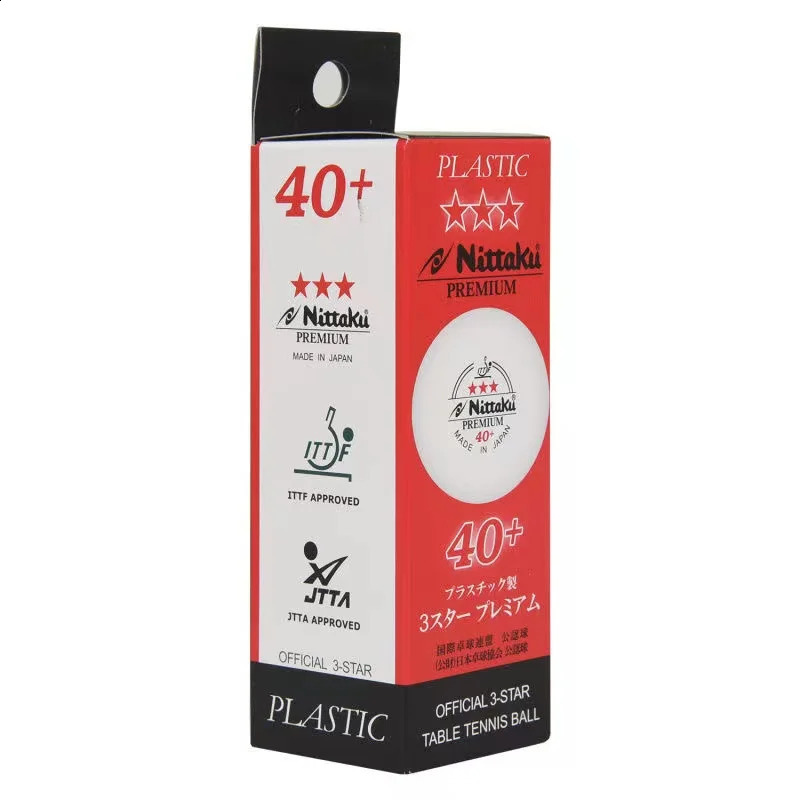 Nittaku ITTF approved 3-Star PREMIUM 40 Seamed Table Tennis Balls Premium Plastic Ball250109