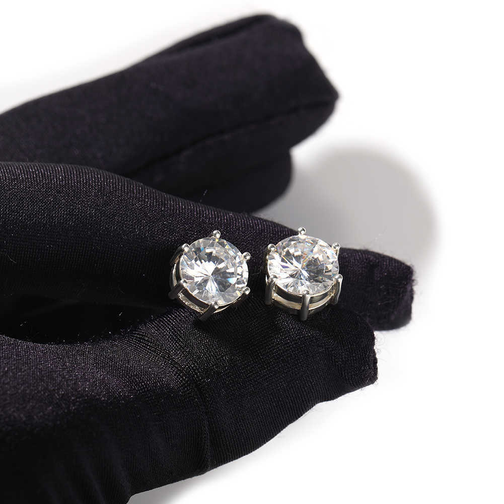 Earrings Silver 925 Sterling Women Moissanite Hip Hop Jewelry Silver Stud Earrings Fashion Earrings 2024 Moissanite Jewelry