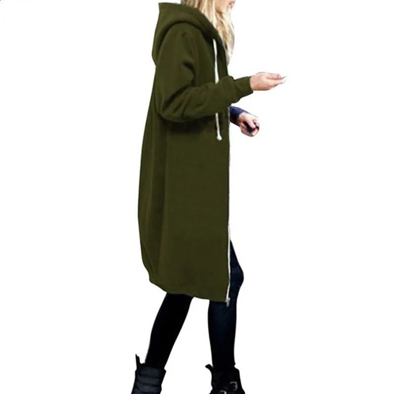 Autumn Long Plush Sweater Womens Oversized Loose Hooded Jacket Cardigan for Women 250106