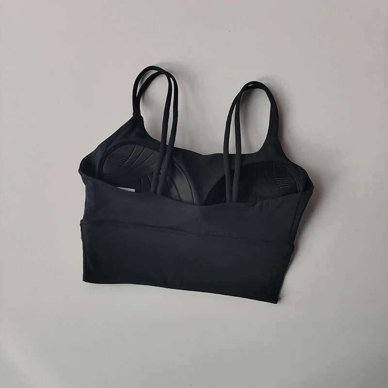 Integrated Sports Bra With Suspender, Women's Shock-Absorbing Gathering Beauty Vest Style Bra, Running Pilates Yoga Suit